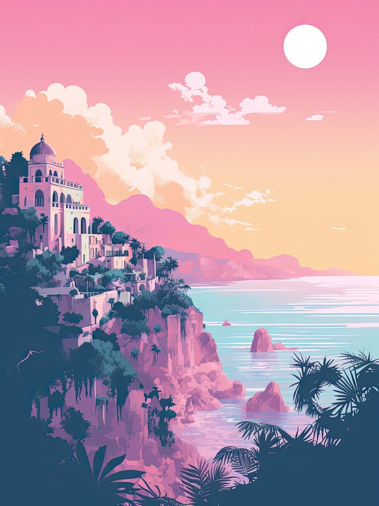 Capri In Risograph Style 1