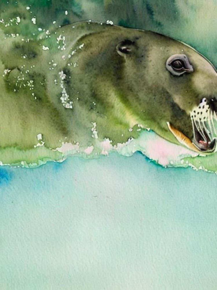 Sea Lion II Storybook Watercolour