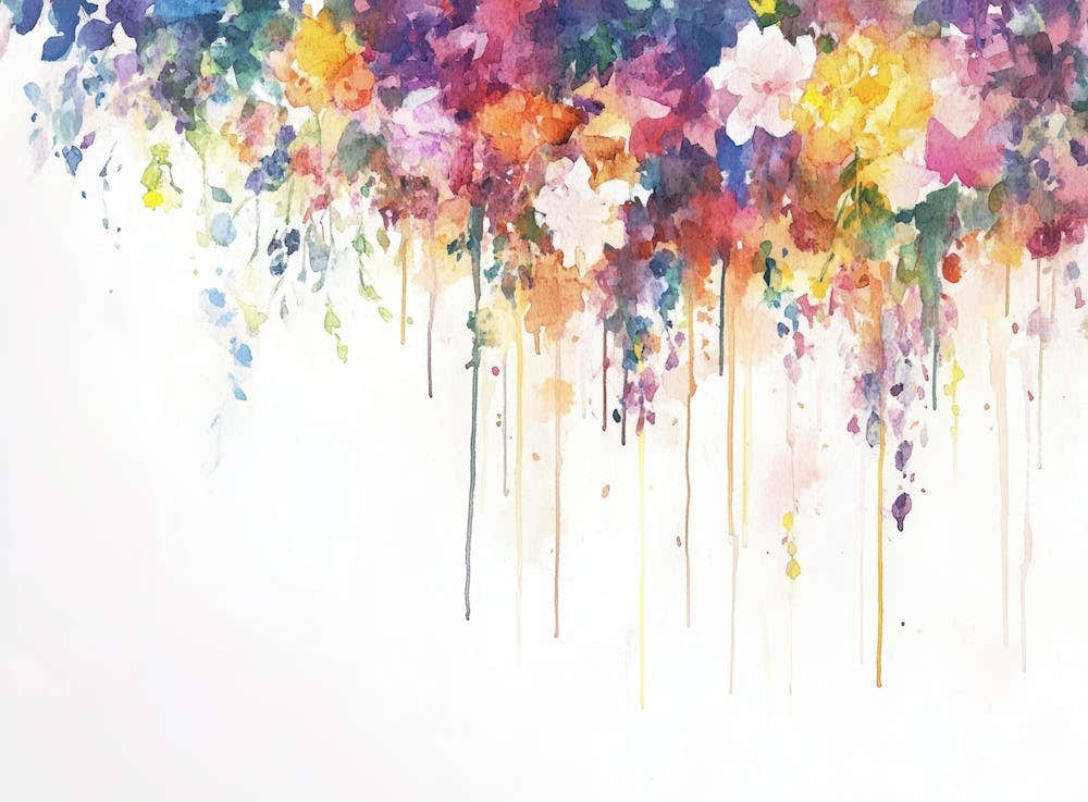 Watercolor Flowers Canvas Print