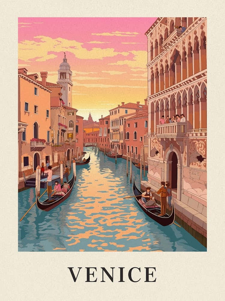 Vintage Travel Poster Venice 2