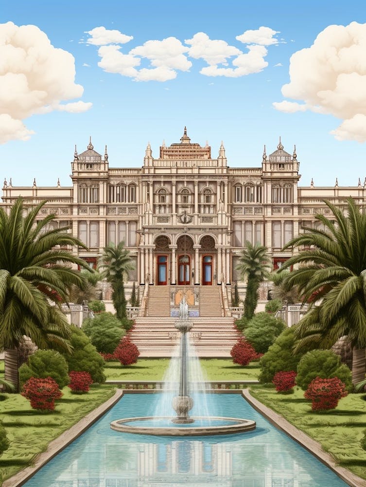 Dolmabahe Palace Pixel Art 6