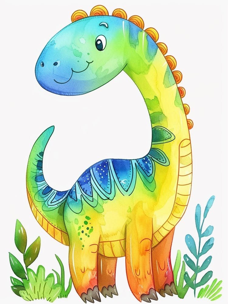 Rainbow Edmontosaurus Dinosaur 3