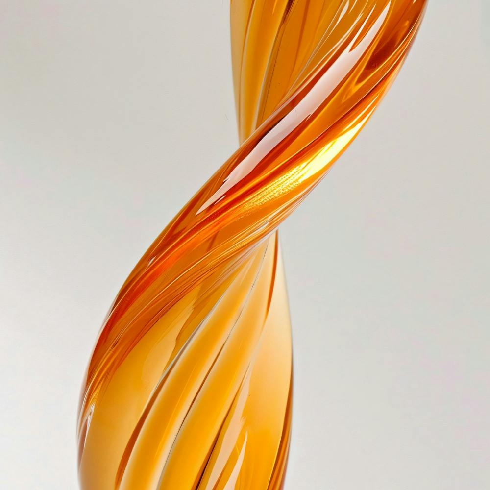 Orange Glass Sculpture
