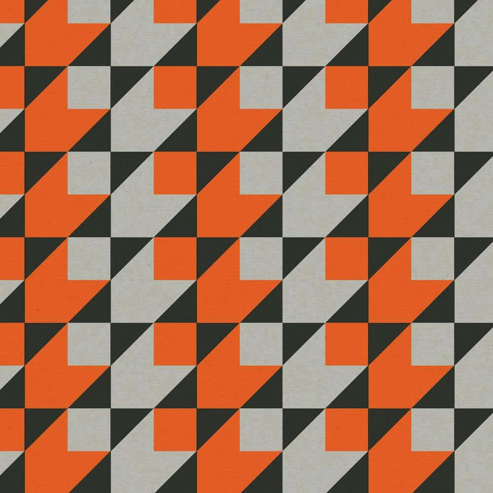 Bauhaus Geometric Orange