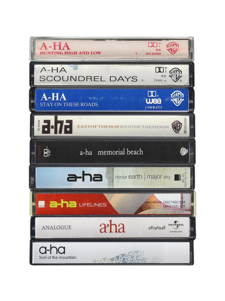 A Ha - Music Poster - Albums on Cassette Print