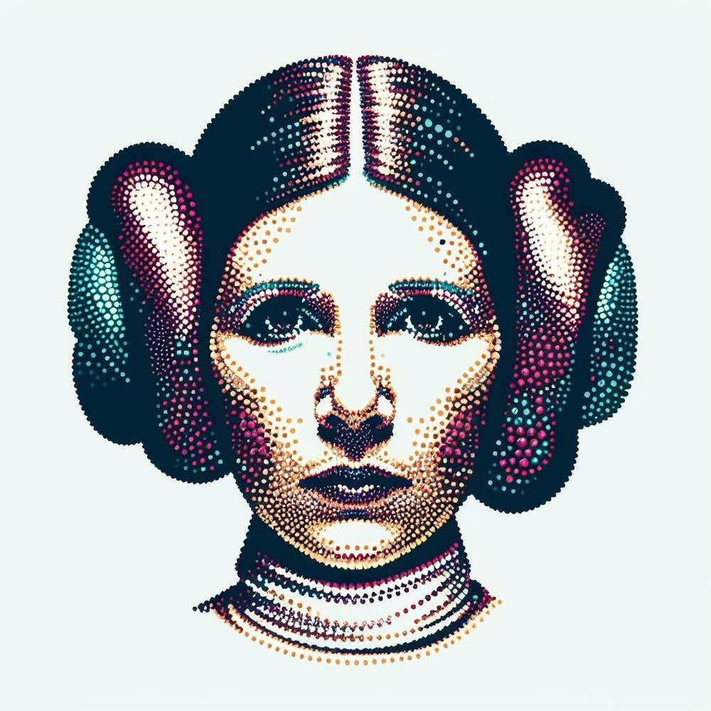 Princess Leia Colored Star Wars