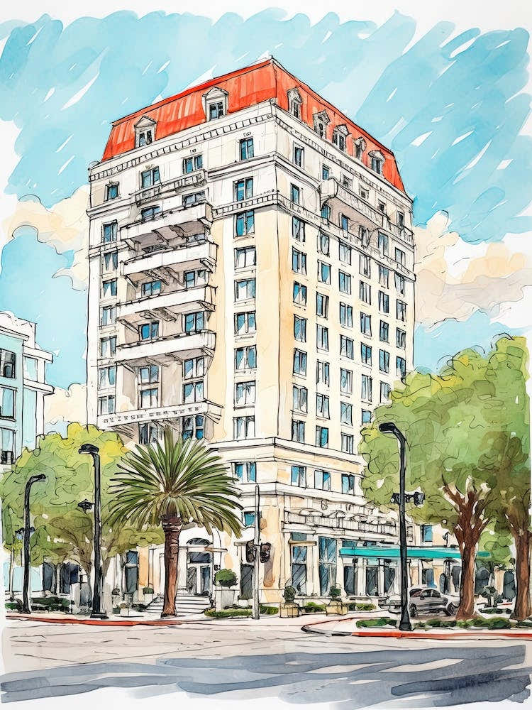 The Post Oak Hotel At Uptown Houston   Houston, Texas   Resort Storybook Illustration 4