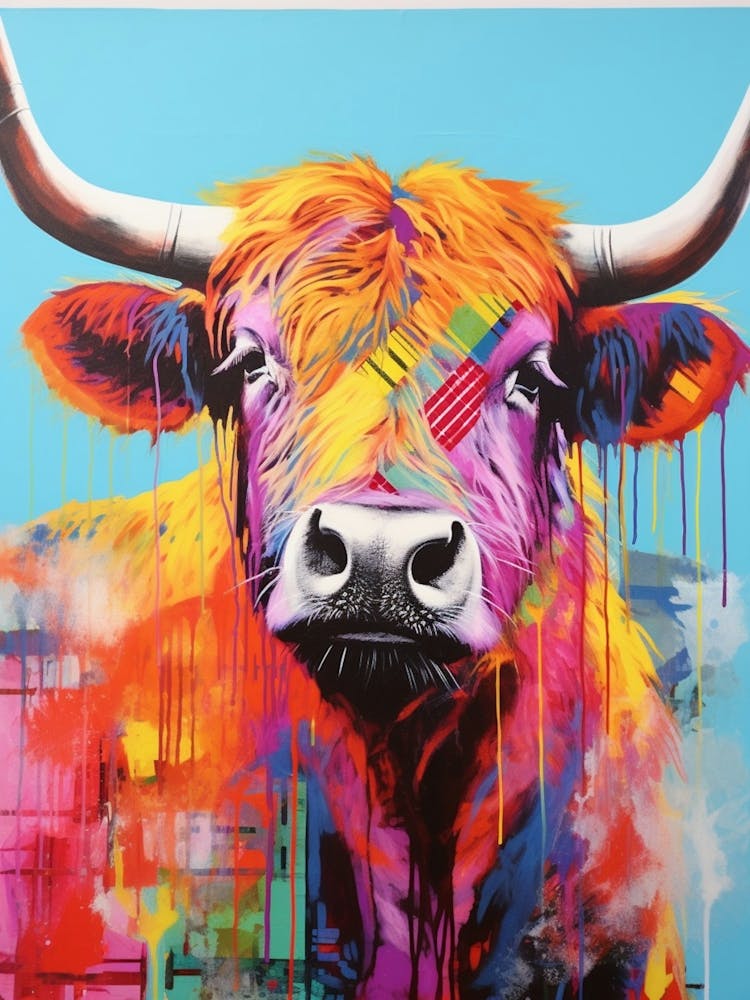 Highland Cow Screen Print Inspired 2