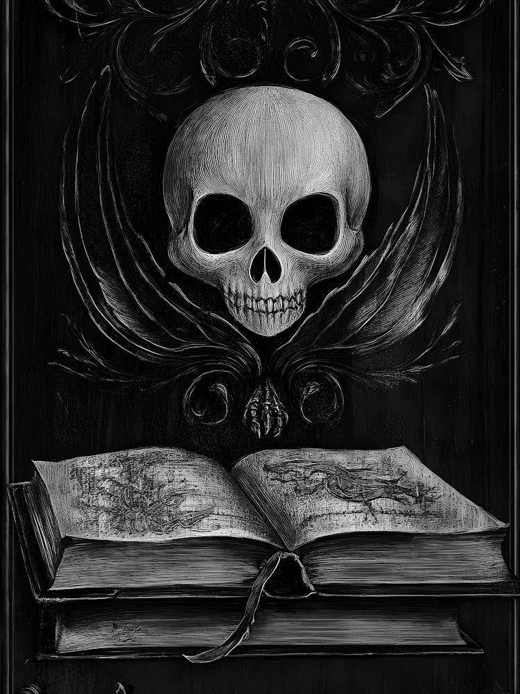 Skull And Book