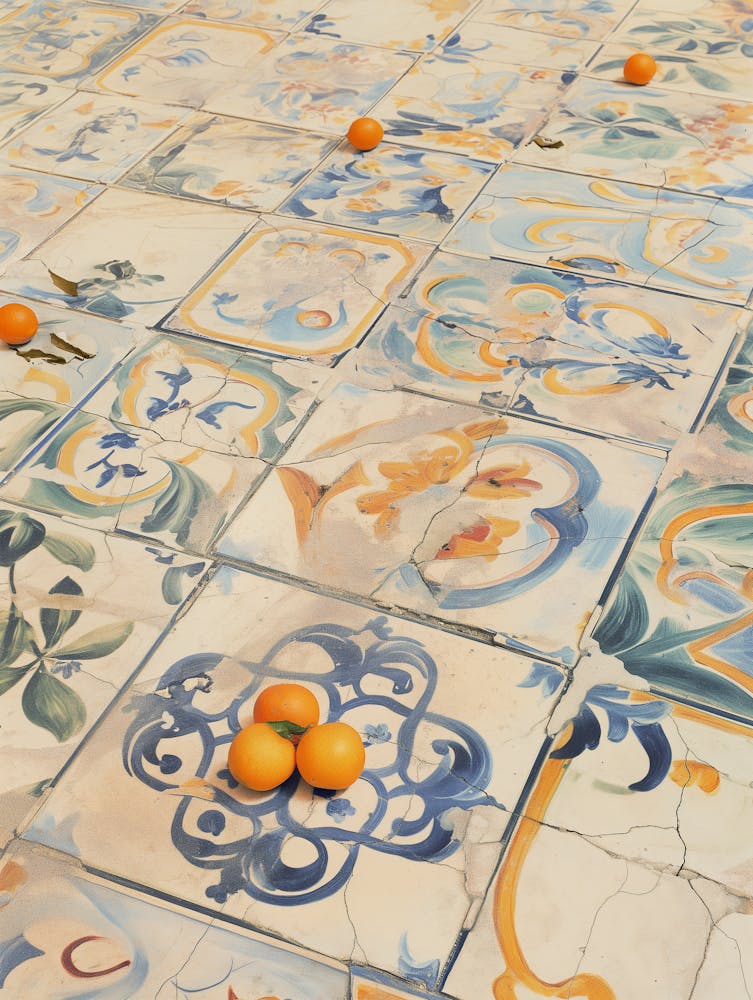 Oranges On Tile 1