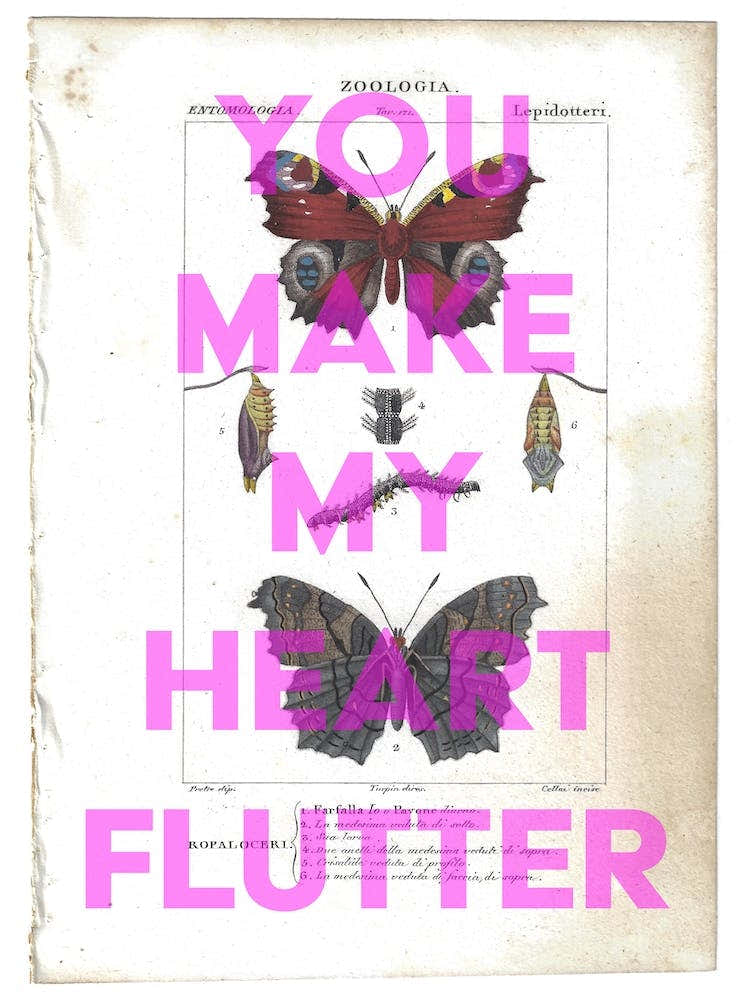 You Make My Heart Flutter Vintage Butterfly