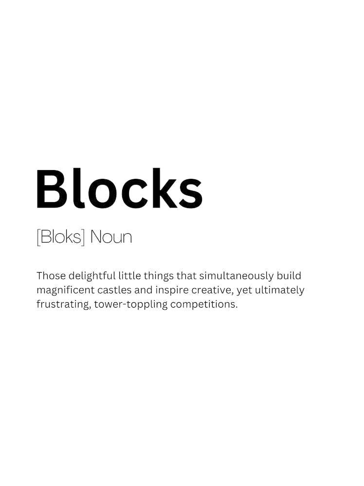 Blocks Definition Meaning