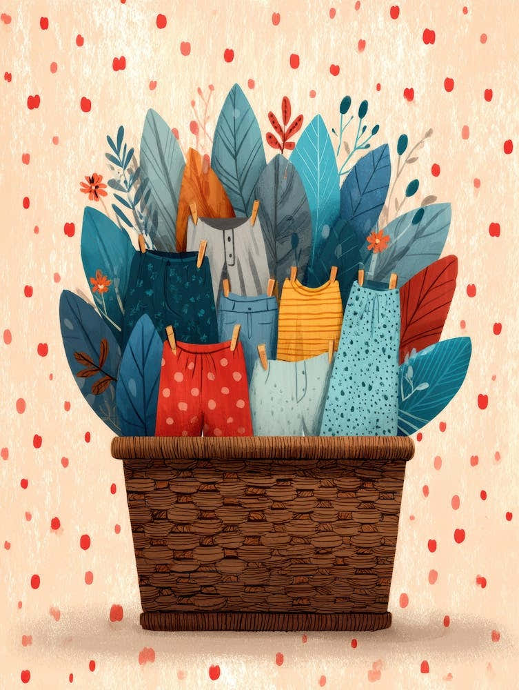 Clothes In A Basket 1