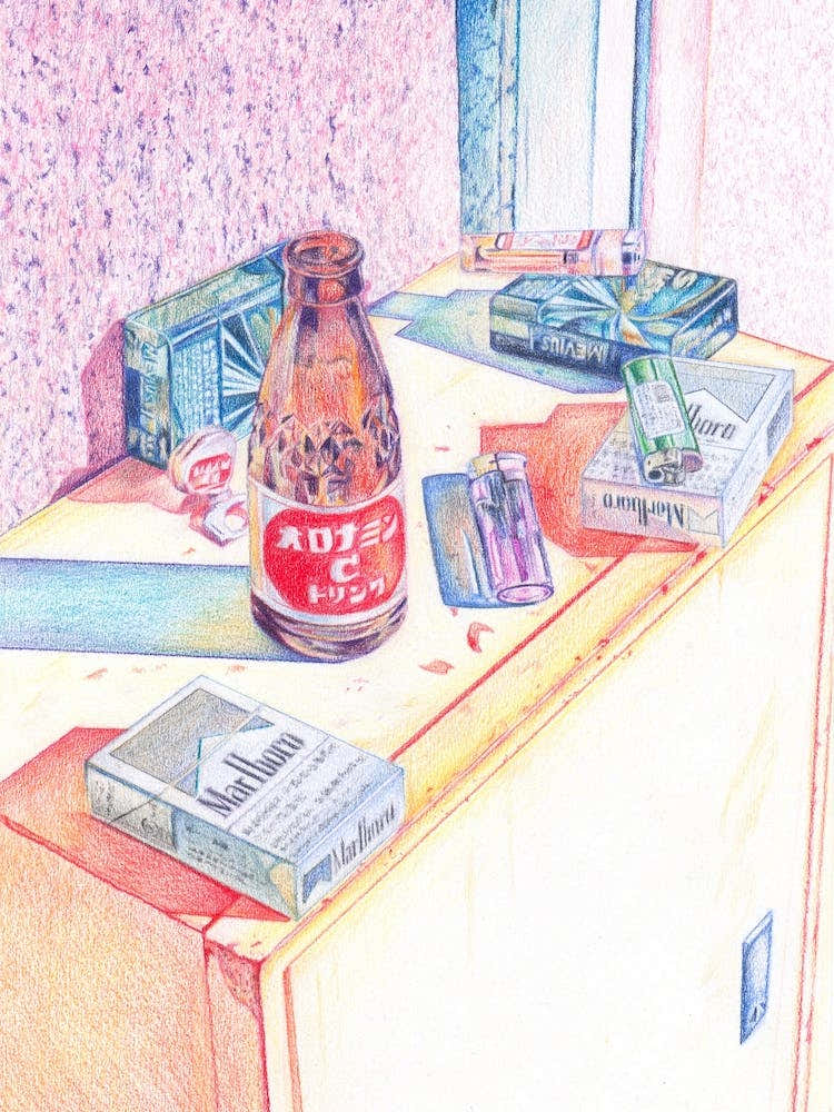 Japan Series - Bottle & Cigarettes