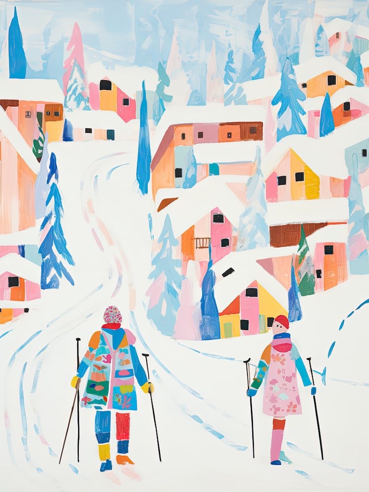 Gstaad   Switzerland, Ski Resort Illustration 3