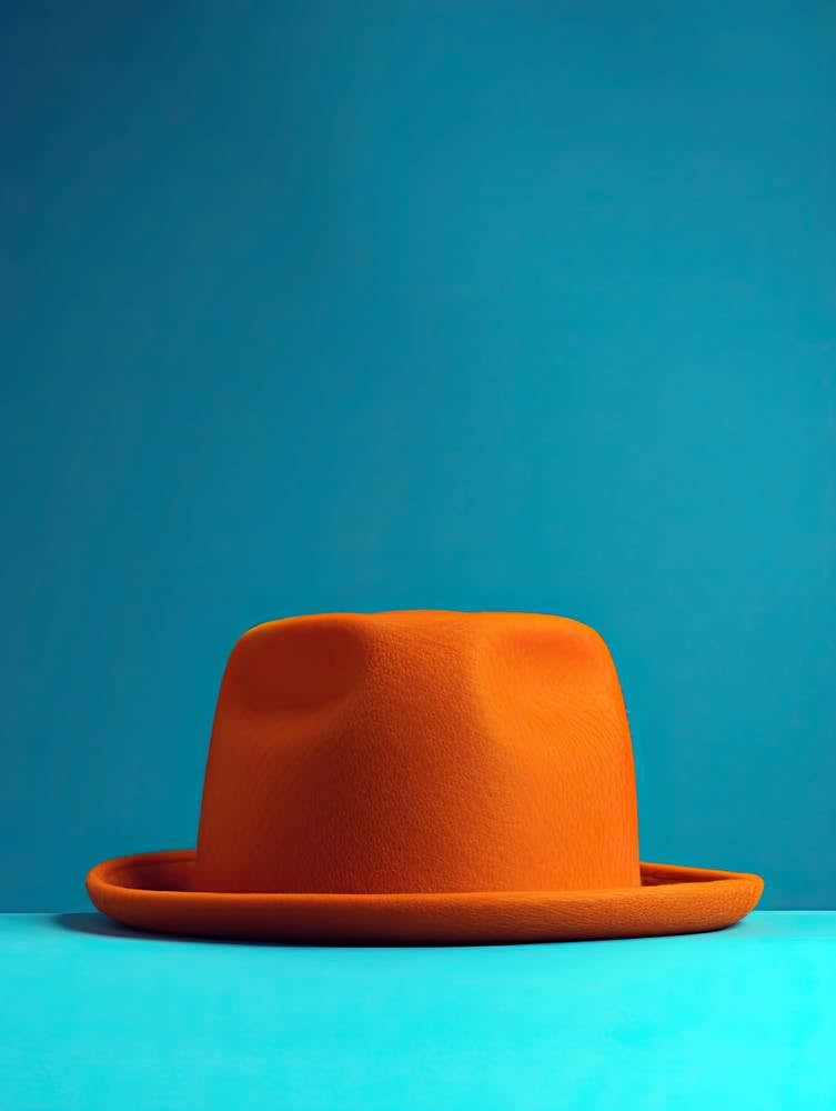 Orange Fedora Hat, Minimalism