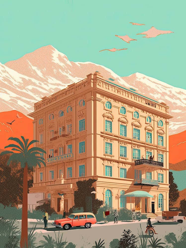 Santiago De Chile Travel Illustration 3