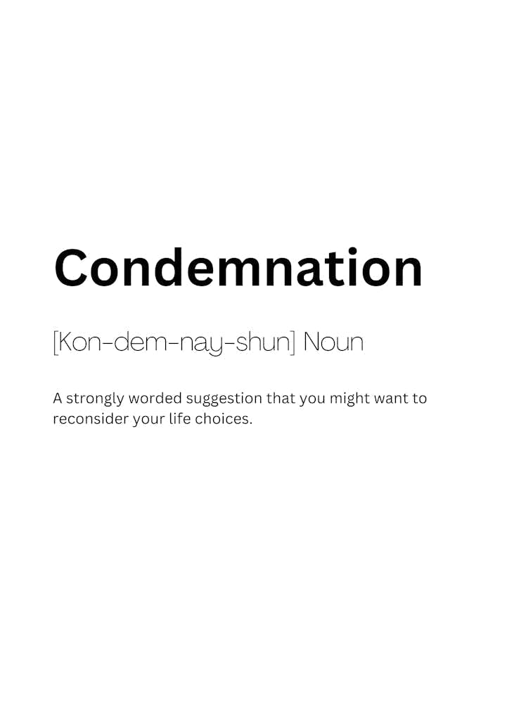 Condemnation Definition Meaning