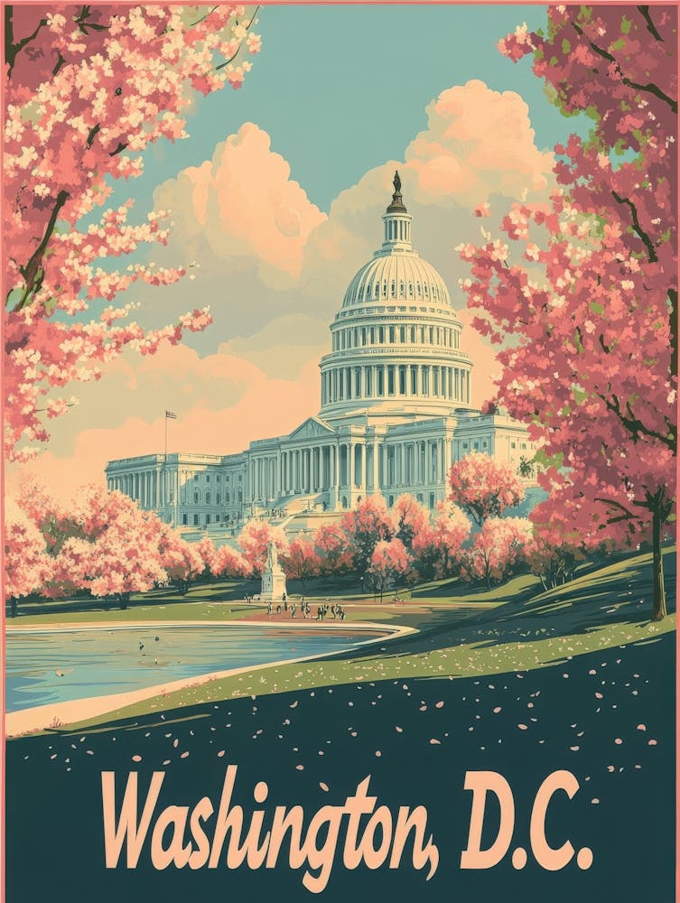 Aihrgdesign A Classic 1960s Travel Poster For Washington DC 1