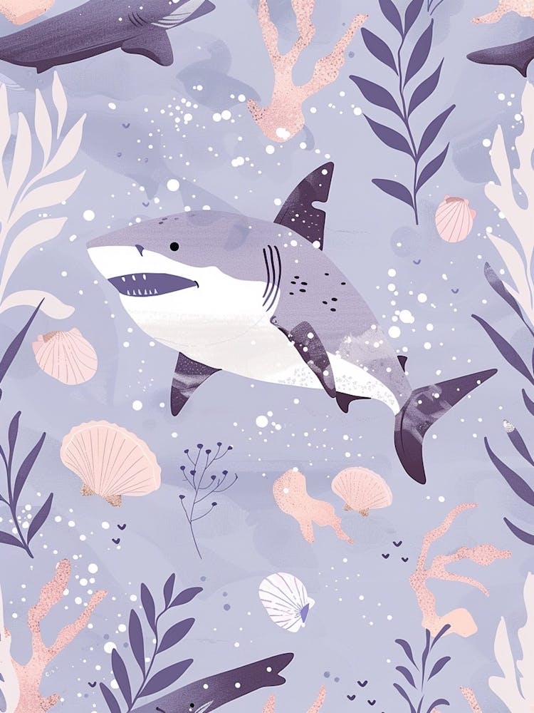 Purple Isistius Genus Shark Illustration 2