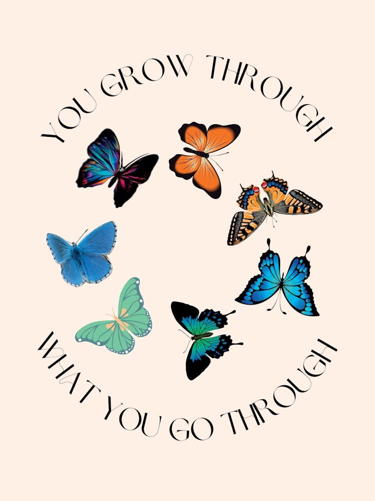 Retro Butterfly Quote