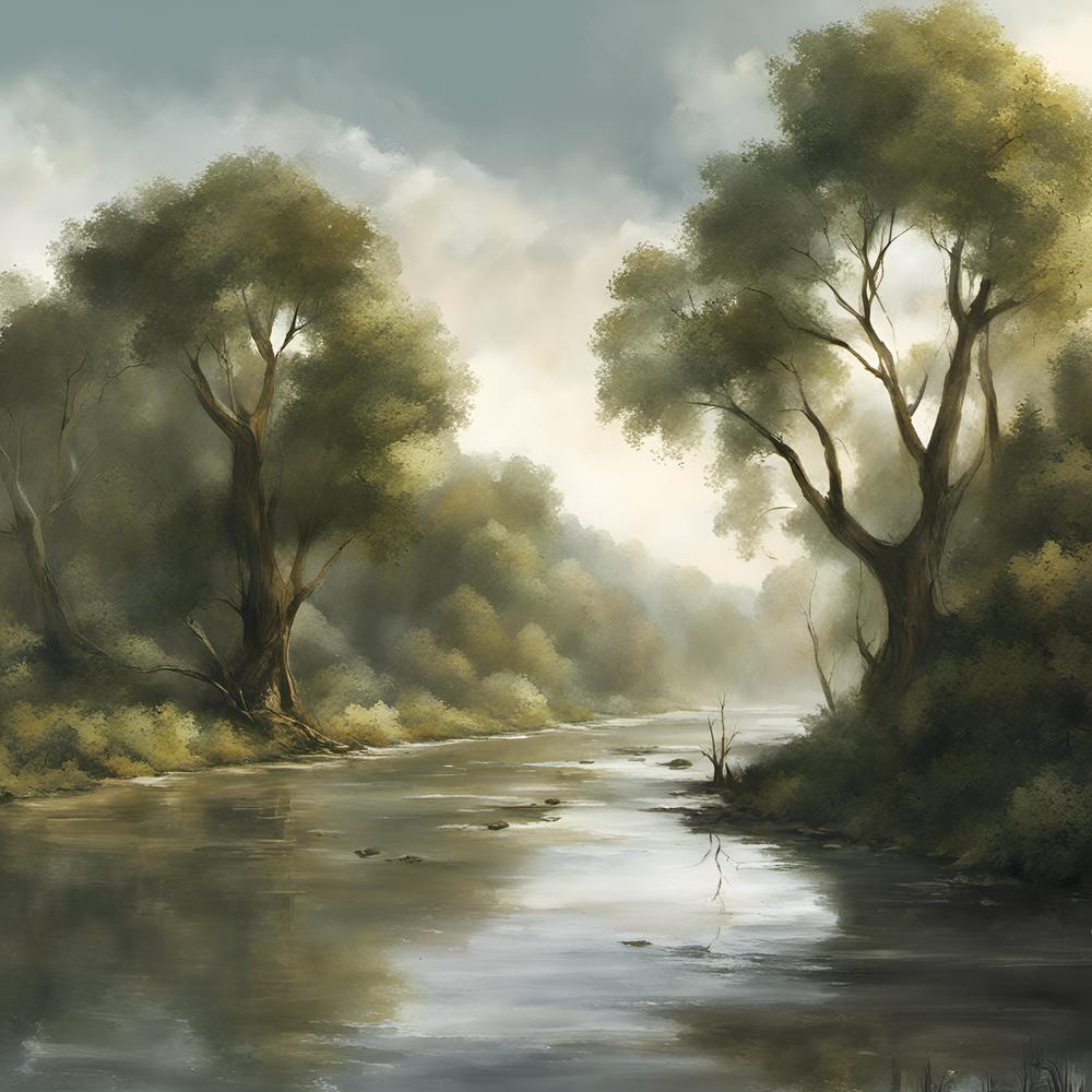 River With Trees