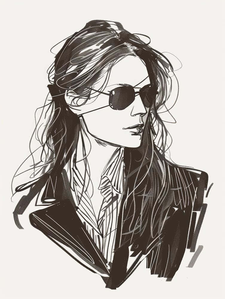Portrait Of A Woman With Sunglasses 4