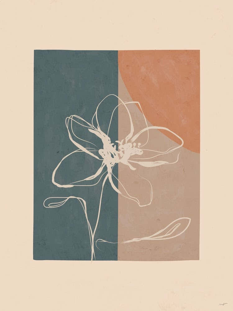 Abstract Line Flower