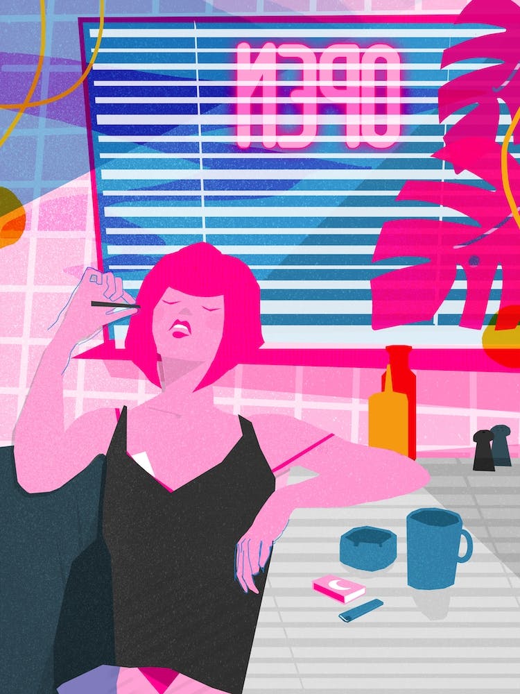 Motel Girl Neon Signs