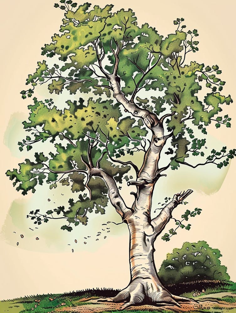 Beech Tree Storybook Illustration 3