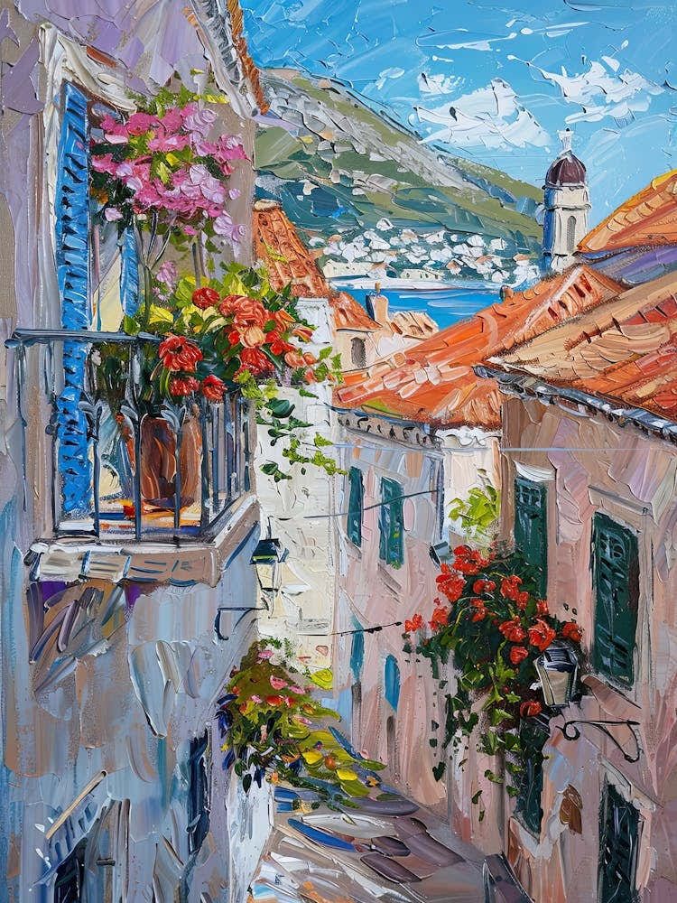 Balcony Painting In Dubrovnik 2