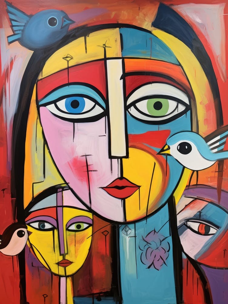 Woman With Birds 1