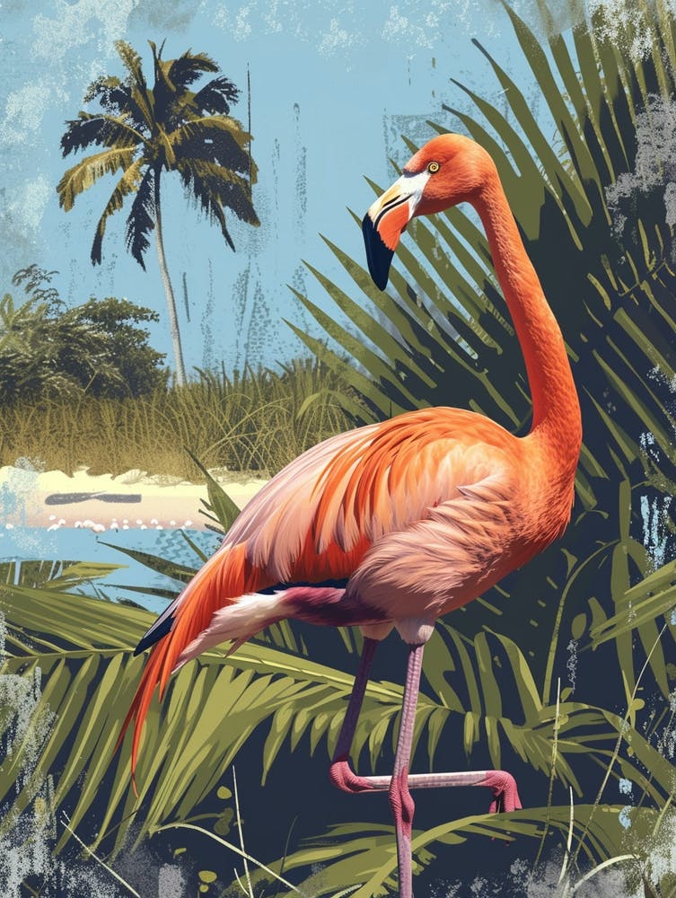 Greater Flamingo Southern Europe Spain Tropical Illustration 7