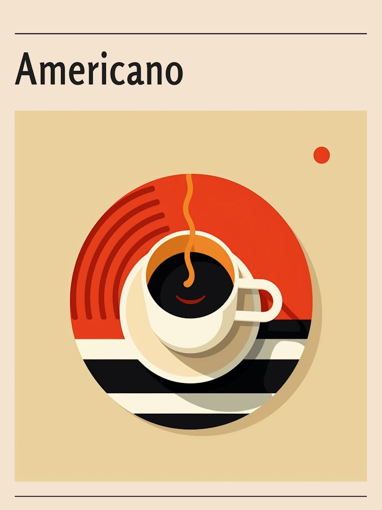 Americano Midcentury Modern Poster