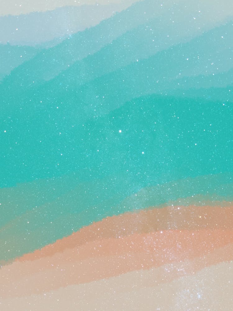 Minimal art abstract watercolor painting of warm and calm waves