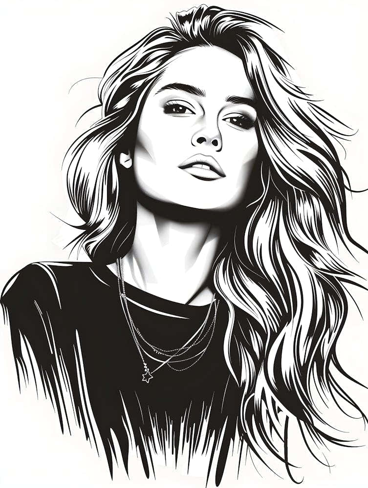 Mod Girl Black And White 26