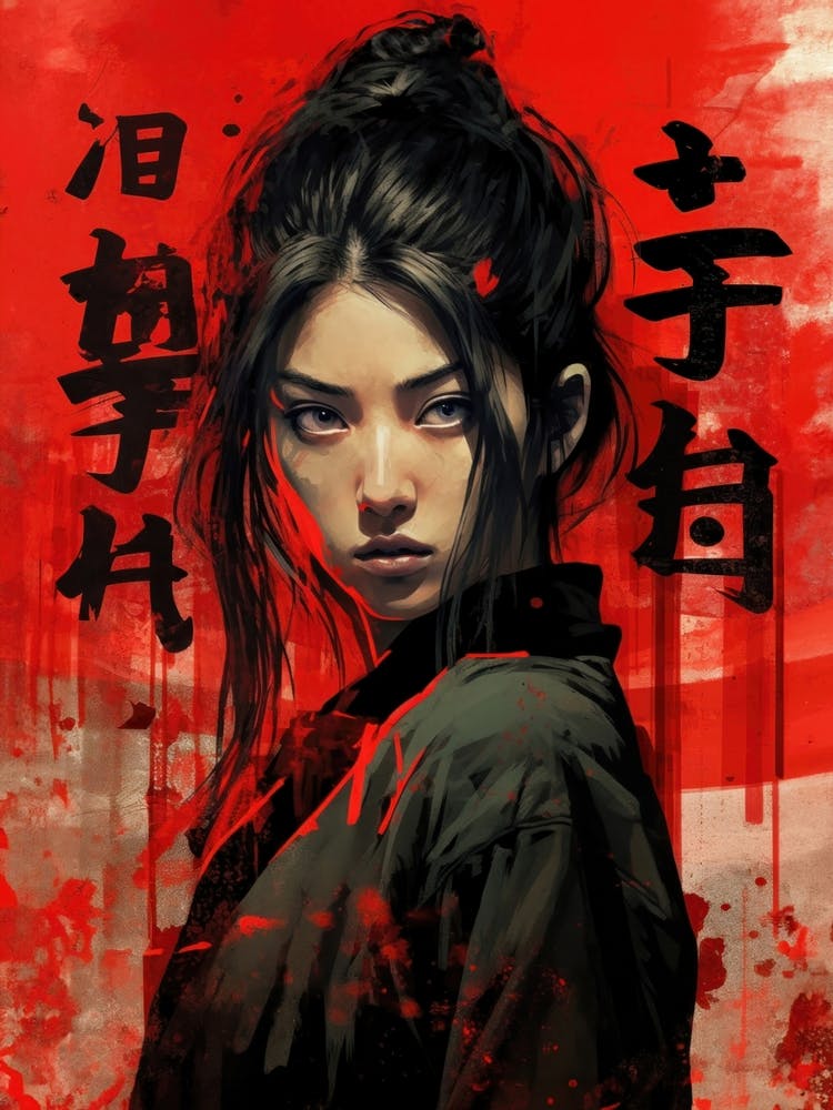 Japanese Samurai Geisha Girl