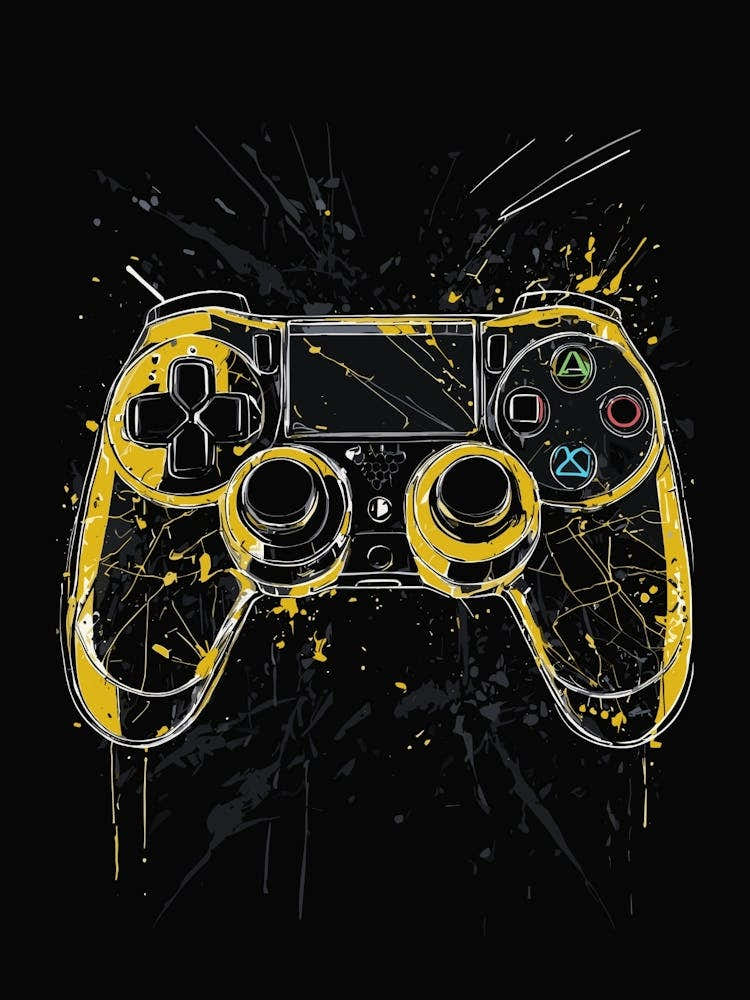 Yellow Ps4 Controller