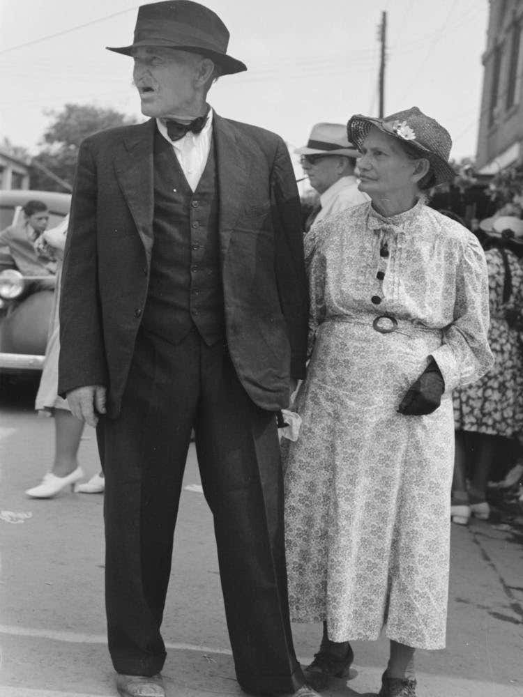Spectators At National Rice Festival, Crowley, Louisiana By Russell Lee