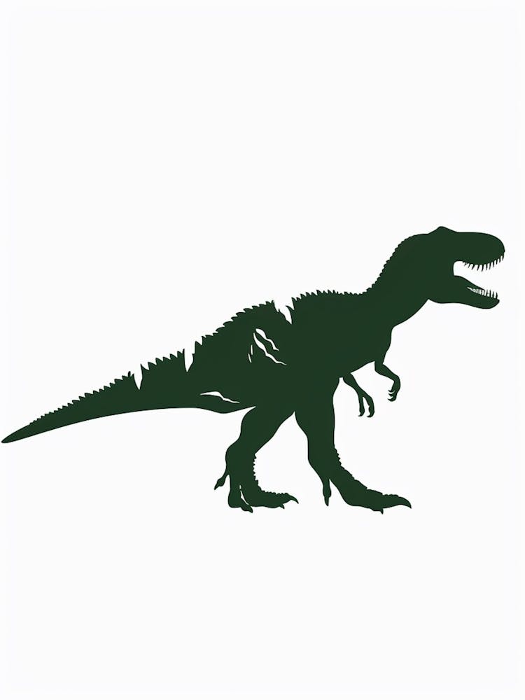 Green Dinosaur Silhouette 11