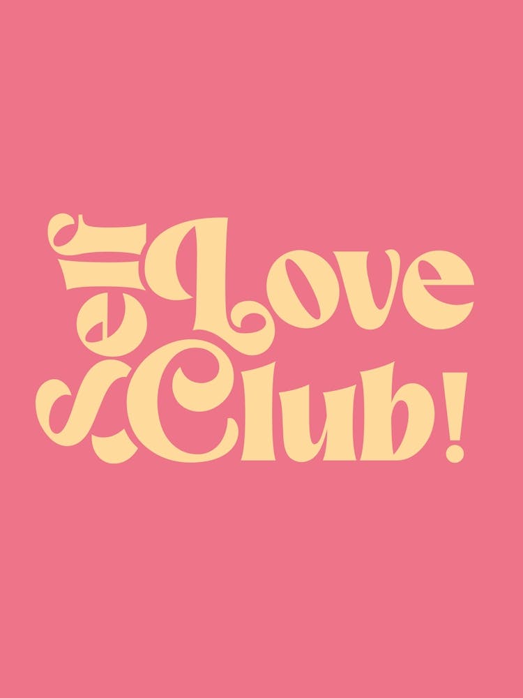 Self Love Club Inspirational Typography Poster Print Art Lover Inspired