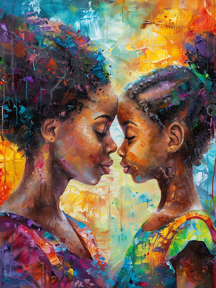 Vibrant Afro Mother And Daughter 2