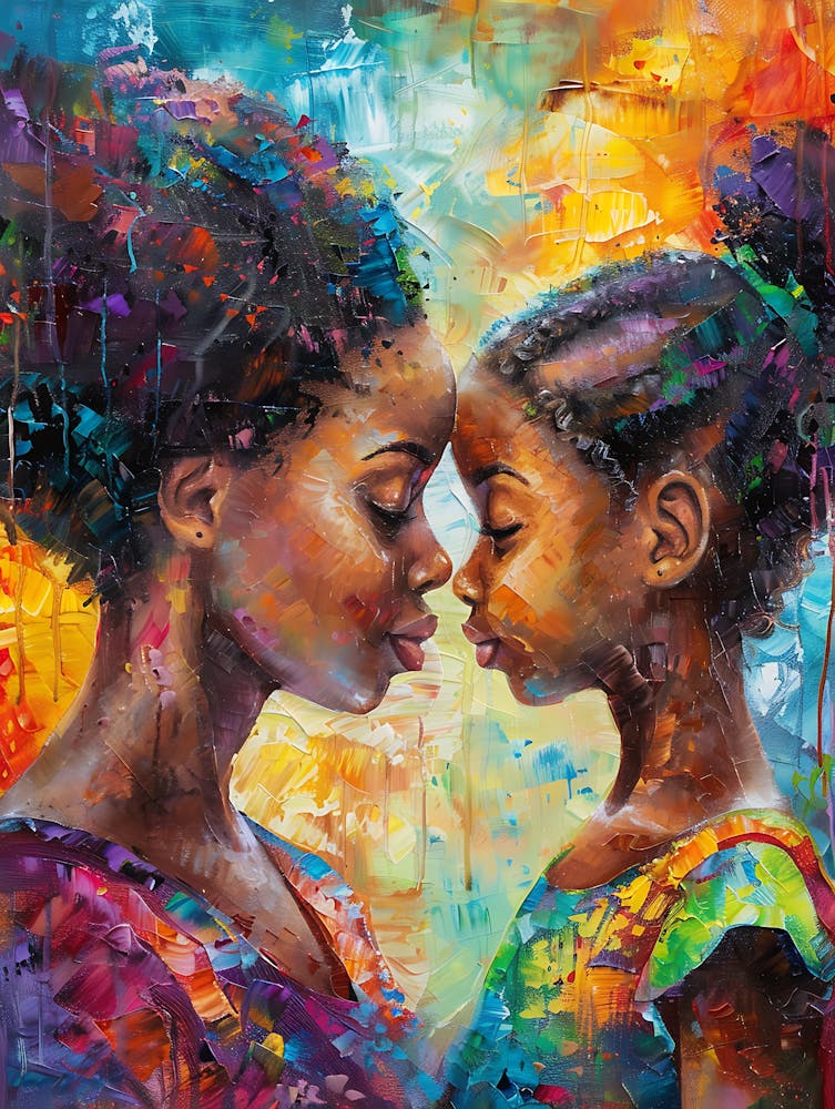 Vibrant Afro Mother And Daughter 2