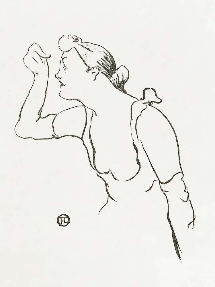 Portret Van Zangeres Paula Brebion (1893), Henri de Toulouse-Lautrec