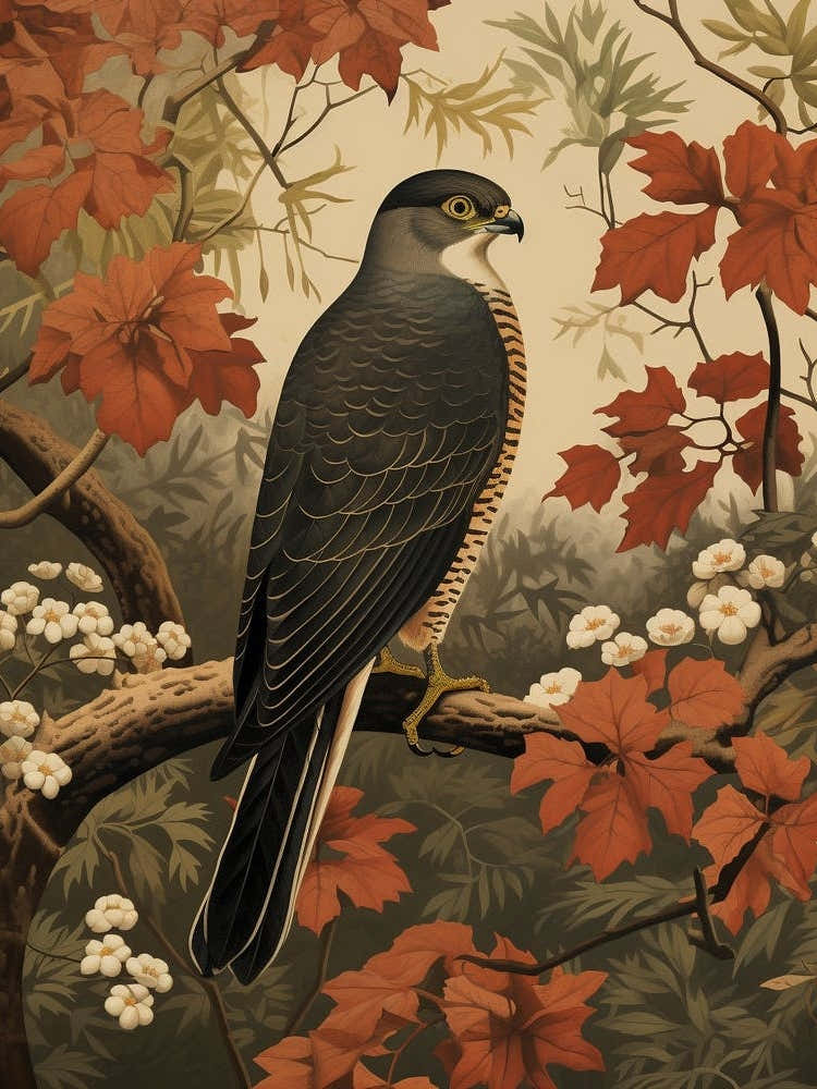 Dark And Moody Botanical Eurasian Sparrowhawk 3