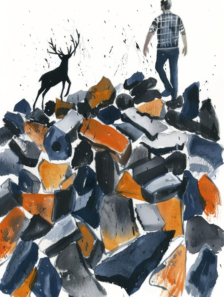 Man And A Deer