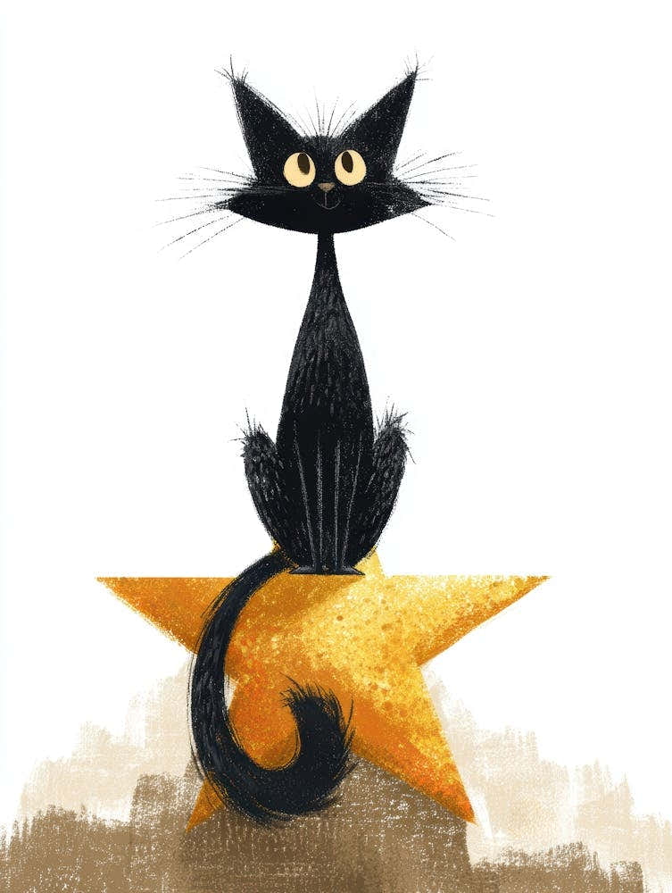 Cat On A Star