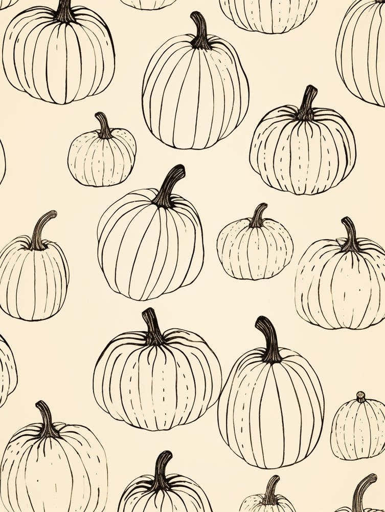Minimal Pumpkin Pattern 2