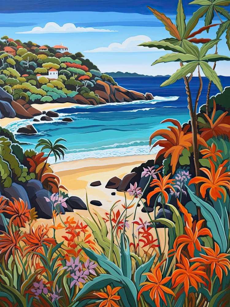 Little Cove Beach, Australia, Matisse And Rousseau Style 1