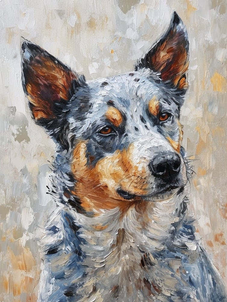 Australian Shepherd Dog  Acrylic Painting 5